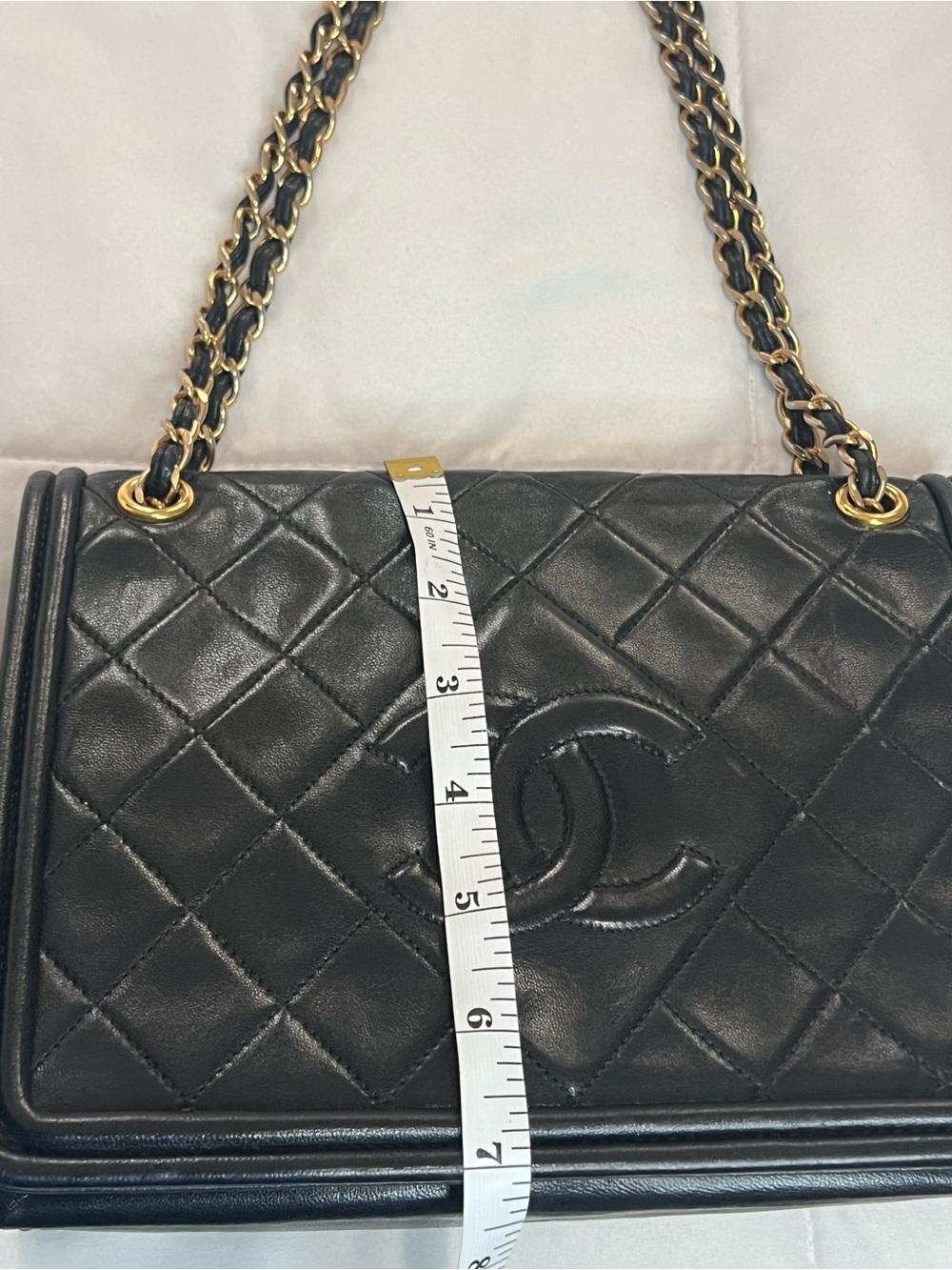 Chanel Gold Chain Matelasse Lambskin Shoulder Bag - Picture 14 of 16